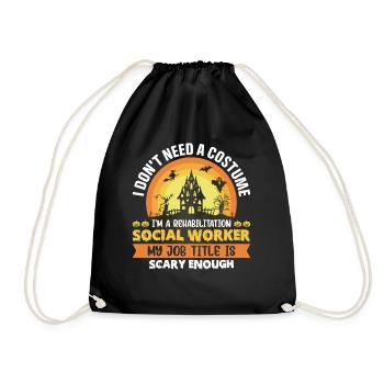Rehabilitation Social Worker Occupation Job Rehab - Turnbeutel - Schwarz - Vorne