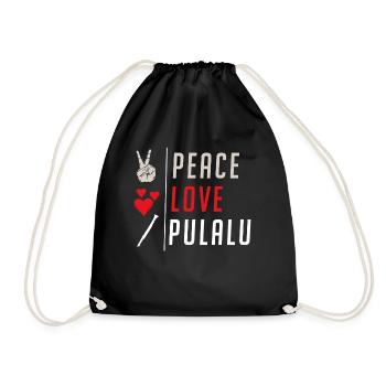 Peace Love Pulalu Musical Instrument - Turnbeutel - Schwarz - Vorne