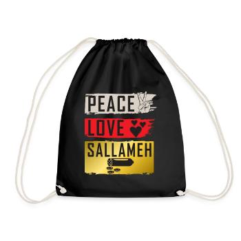 Peace Love Sallameh Music Instrument - Turnbeutel - Schwarz - Vorne