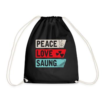 Peace Love Saung Instrument - Sac de sport léger - noir - Devant