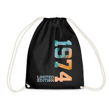 52ND BIRTHDAY LIMITED EDITION 1974 - Drawstring Bag - black - Front