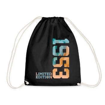 73RD BIRTHDAY LIMITED EDITION 1953 - Drawstring Bag - black - Front