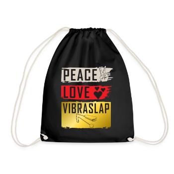 Peace Love Vibraslap Instrument - Sac de sport léger - noir - Devant