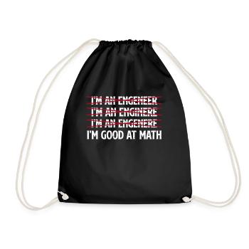 Je suis bon en mathématiques design citation mathématique - Sac de sport léger - noir - Devant