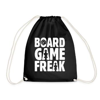 Board Game Freak Chess Player Dice - Drawstring Bag - black - Front