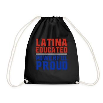 Latina Éduqué Puissant Fière Amérique Latine - Sac de sport léger - noir - Devant