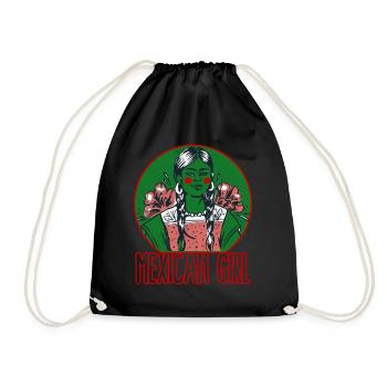 Mexican Girl Pride Amérique latine Pouvoir - Sac de sport léger - noir - Devant