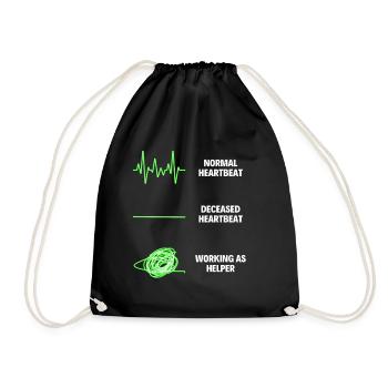 Helper Worker, Community Helpers Jobs - Drawstring Bag - black - Front