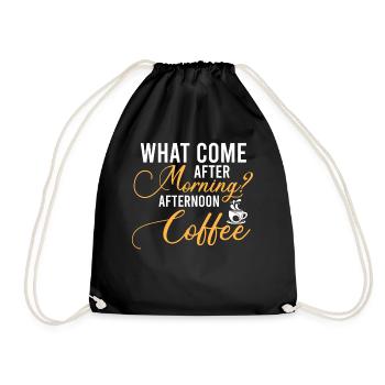 Qu’est-ce qui vient après le matin? Café de l’après-midi - Sac de sport léger - noir - Devant