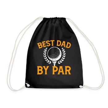 Bester Vater Von Par - Golf - Turnbeutel - Schwarz - Vorne