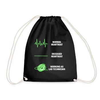 Lab Technician Nursing Assistant Lab - Drawstring Bag - black - Front