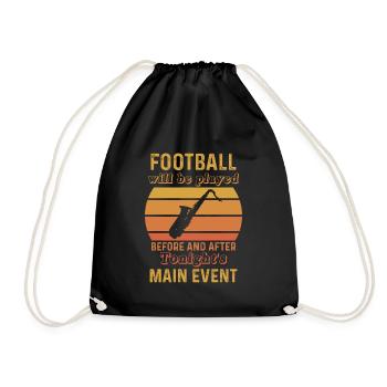 Marching Band Musician, Funny Saxophone Player - Drawstring Bag - black - Front