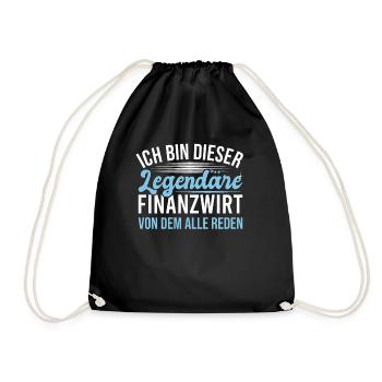 Finanzbeamter Finanzmanager Geld Job Arbeit - Turnbeutel - Schwarz - Vorne