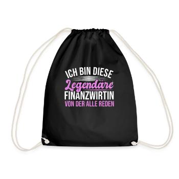 Finanzbeamter Finanzmanager Geld Job Arbeit - Turnbeutel - Schwarz - Vorne