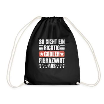 Finanzbeamter Finanzmanager Geld Job Arbeit - Turnbeutel - Schwarz - Vorne