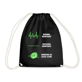 Legal Clerk Lawyer Legal Adviser - Drawstring Bag - black - Front