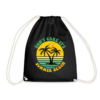 No matter it's summer beach - Drawstring Bag - black - Front