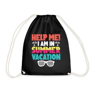 Aidez-moi Je suis en vacances d’été - Sac de sport léger - noir - Devant