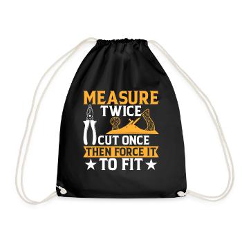 Drôle de dicton DIY - Sac de sport léger - noir - Devant