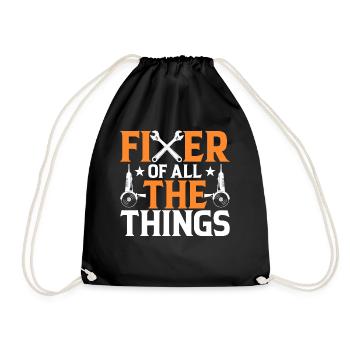 Fixierer Aller Dinge - Hausarbeiter - Turnbeutel - Schwarz - Vorne