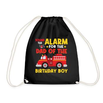 Alarm for the father of the birthday boy - Drawstring Bag - black - Front