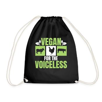 Vegan pour les sans-voix - vegan - Sac de sport léger - noir - Devant