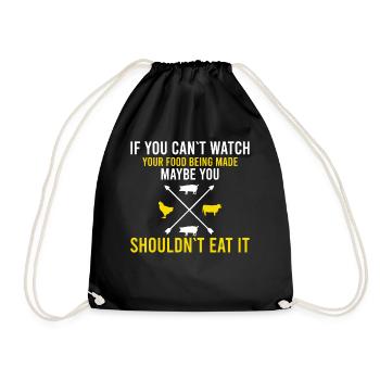 Si vous ne pouvez pas surveiller votre nourriture - Sac de sport léger - noir - Devant