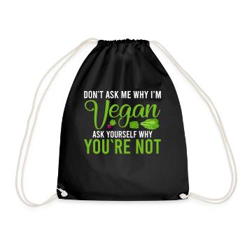 Ne me demandez pas pourquoi je suis végétalien Vegan - Sac de sport léger - noir - Devant