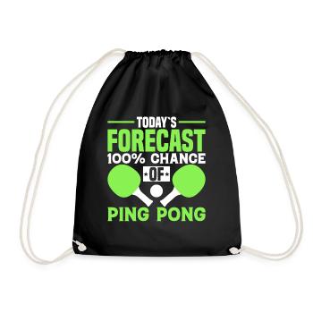 Prévisions d’aujourd’hui 100 chances de ping-pong - Sac de sport léger - noir - Devant
