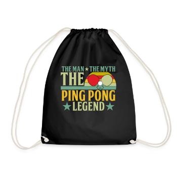 The Man The Myth The Table Tennis Legend - Drawstring Bag - black - Front