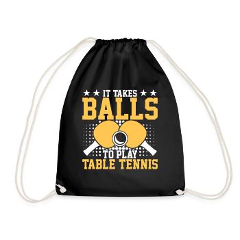 Il faut des balles pour jouer au tennis de table - Sac de sport léger - noir - Devant