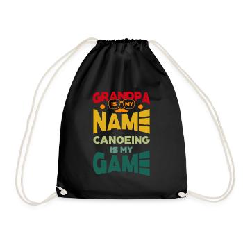 Grand-père est mon nom Canoë est mon jeu Canoéistes - Sac de sport léger - noir - Devant