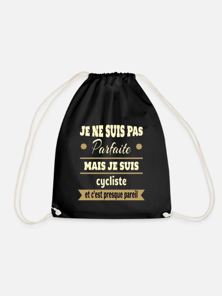 Pas parfaite mais cycliste vélo humour - Sac de sport léger - noir