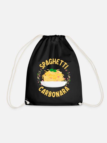 Spaghetti Carbonara | Pasta Liebhaber Köche - Turnbeutel - Schwarz