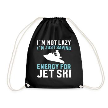 I'm not lazy I just store energy - Drawstring Bag - black - Front