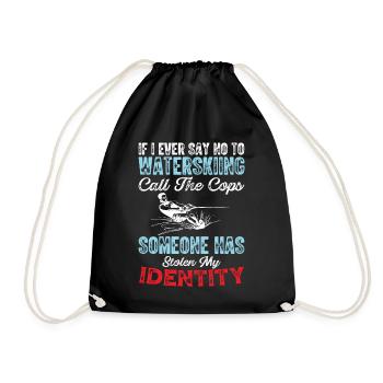 Quand je dis non au ski nautique, les flics appellent - Sac de sport léger - noir - Devant