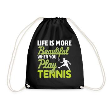 La vie est meilleure quand vous jouez au tennis - Sac de sport léger - noir - Devant