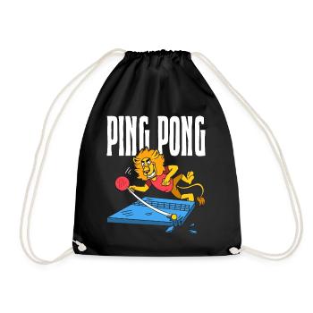 Ping Pong Lion Table Tennis Lion Outfit - Sac de sport léger - noir - Devant