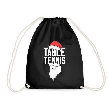 Tennis de Table Chapeau de Noël Père Noël Ping Pong - Sac de sport léger - noir - Devant