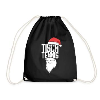 Tennis de table Chapeau de Noël Tennis de table Batte - Sac de sport léger - noir - Devant