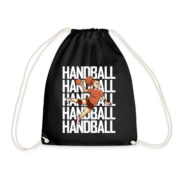 Handball Player Handball Ball Outfit Handball Player - Drawstring Bag - black - Front