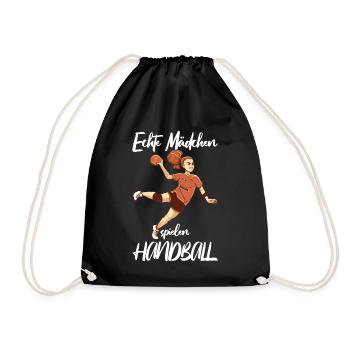 Handballspielerin Handball Ball Outfit Handballer - Turnbeutel - Schwarz - Vorne