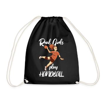 Joueuse de handball Girl Real Girls Play - Sac de sport léger - noir - Devant