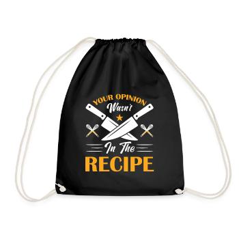 Your opinion was not in the recipe - Drawstring Bag - black - Front