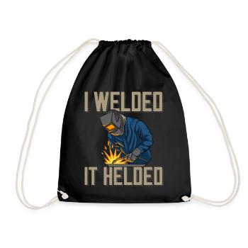 Welder saying for proud metal workers and - Drawstring Bag - black - Front