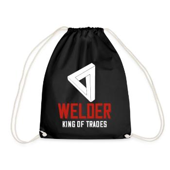 Welder saying for proud metal workers and - Drawstring Bag - black - Front