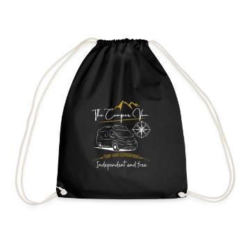 Camping-car camping-car disant + motif - Sac de sport léger - noir - Devant