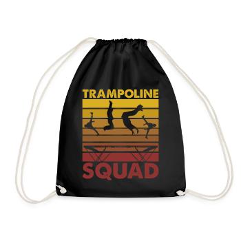Trampolin-Kader - Turnbeutel - Schwarz - Vorne