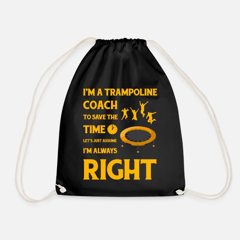 Trampolin-Trainer - Turnbeutel - Schwarz
