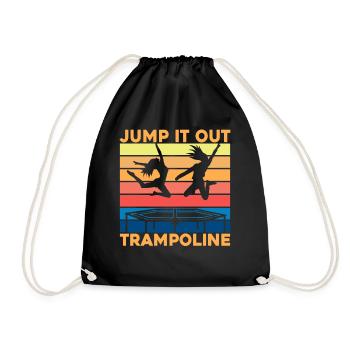 Herausspringen Trampolin - Turnbeutel - Schwarz - Vorne